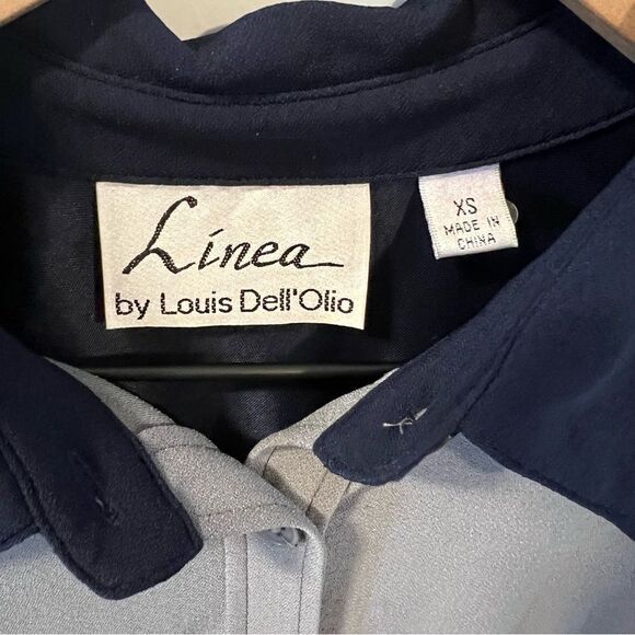 NWOT Linea by Louis Dell'Olio Moss Crepe Button Front Shirt | Size XS - Picture 2 of 7